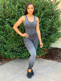 Sassy Grey-Black Bodysuit